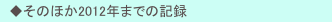 　◆そのほか2012年までの記録