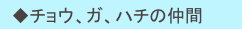 　◆チョウ、ガ、ハチの仲間